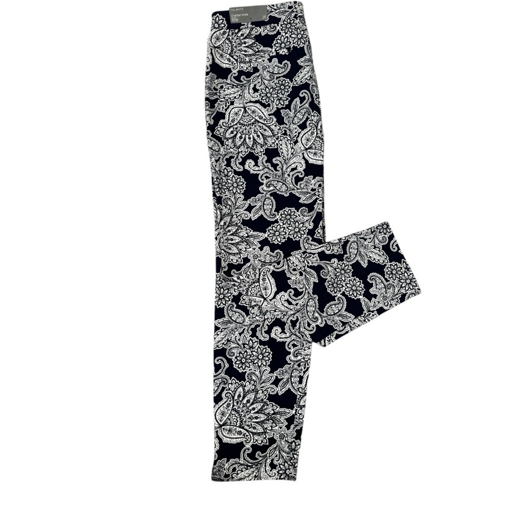 TALBOTS CHATHAM ANKLE PANTS - CURVY FIT - PAISLEY